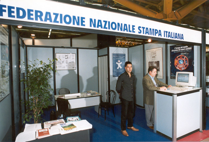 Fasoli in un momento di relax alla fiera di Agro & Bio Lazio - 2002